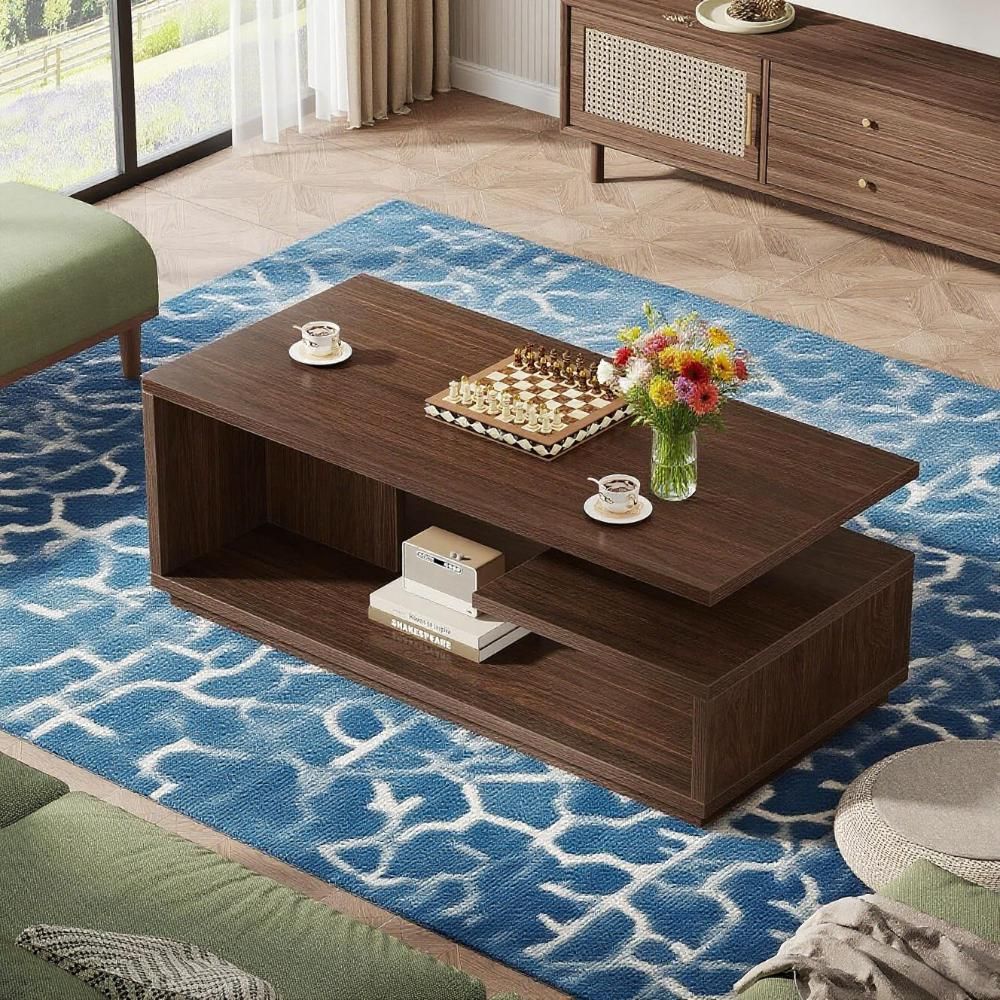 Sustainable Living Design - Handgefertigter, langlebiger, moderner Massivholz-Couchtisch mit nachhaltigem